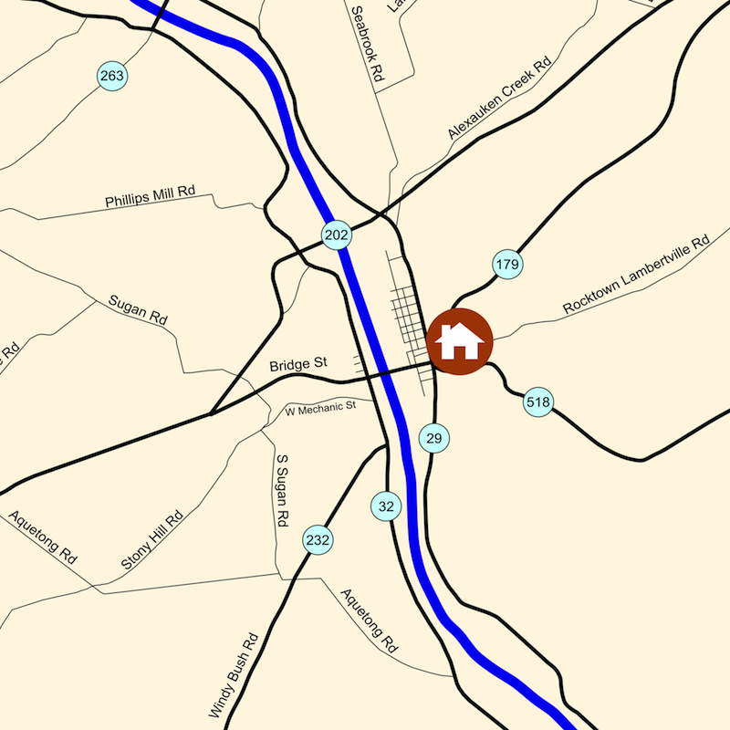 Delivery Area: Lambertville NJ & New Hope PA